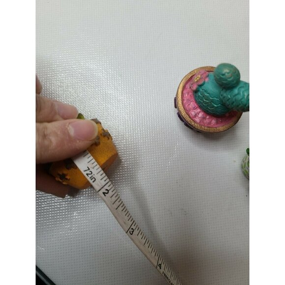 VINTAGE Miniature Artificial Plants In Pots Clay Pottery Decorative Bohemian - Picture 7 of 7